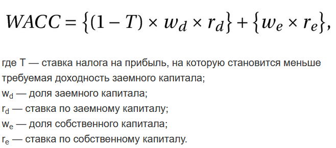 Формула расчета