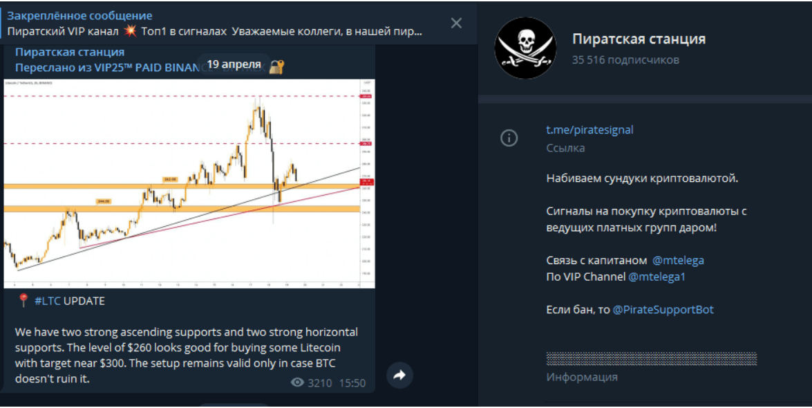 пиратска станция телеграмм