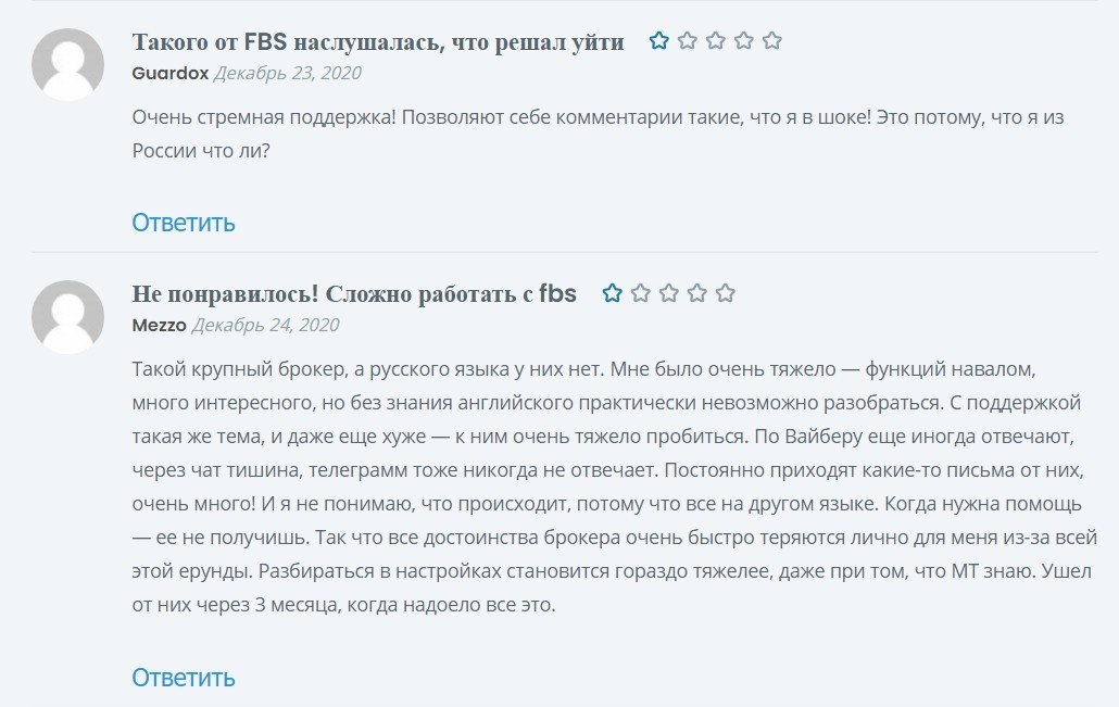 Отзывы о брокере FBS