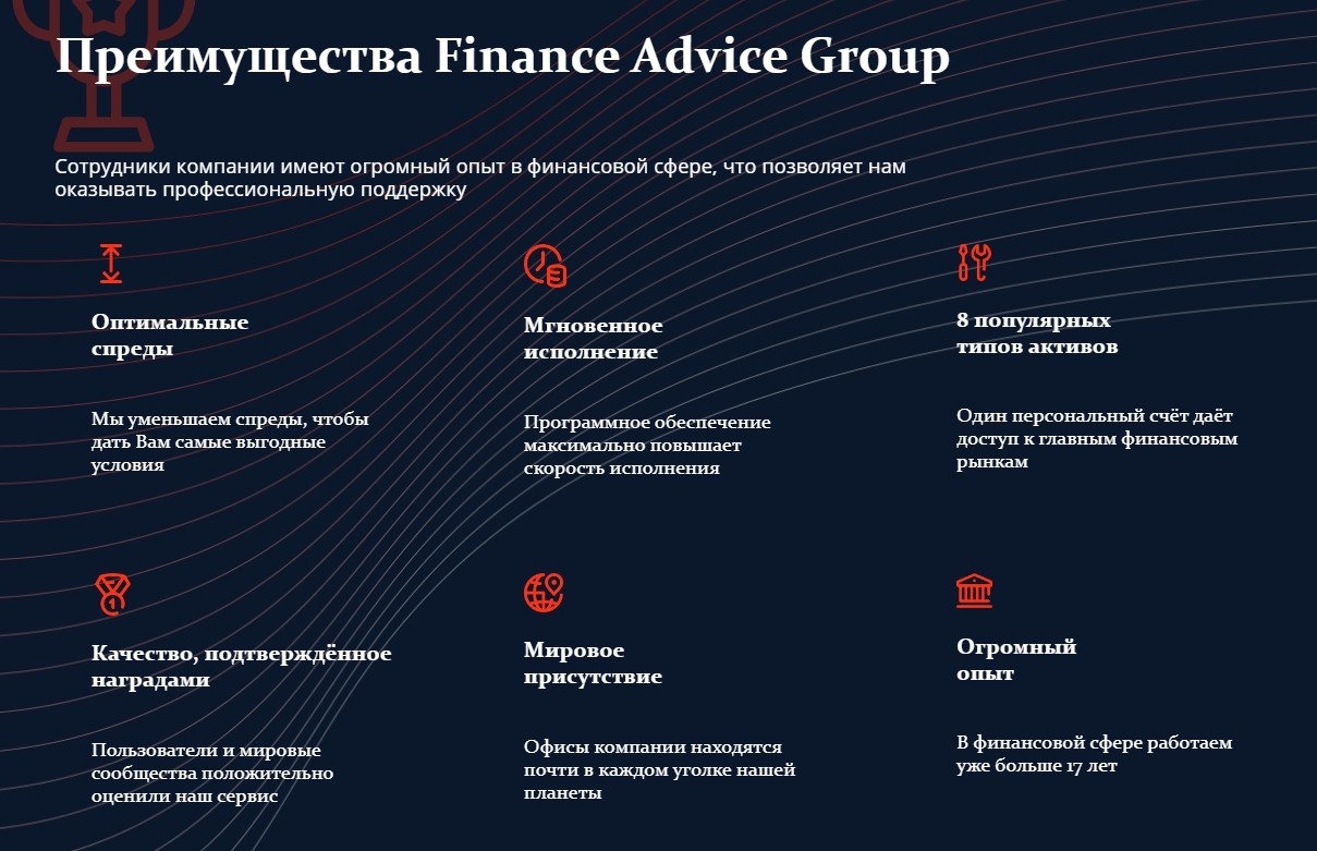 ИНформация о компании Finance Advice Group