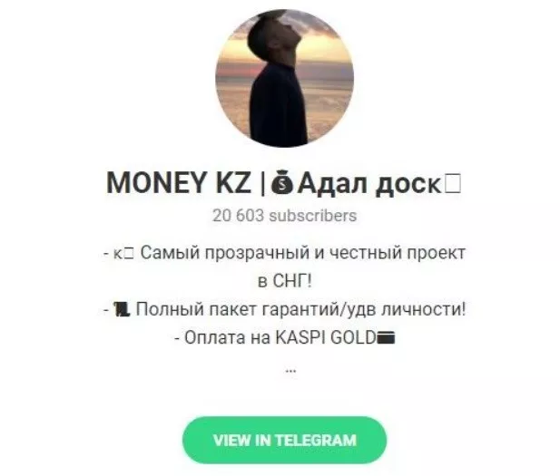 Телеграмм — канал «MONEY KZ Адал дос»