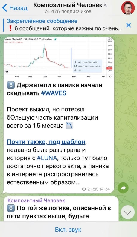 Композитный Человек в телеграмме