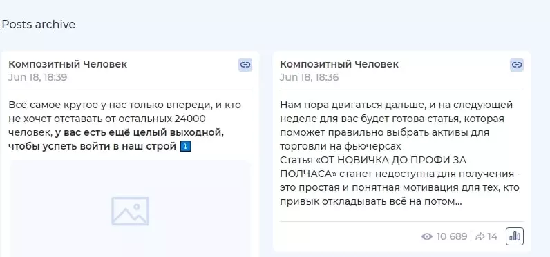 Статистика канала Композитный Человек