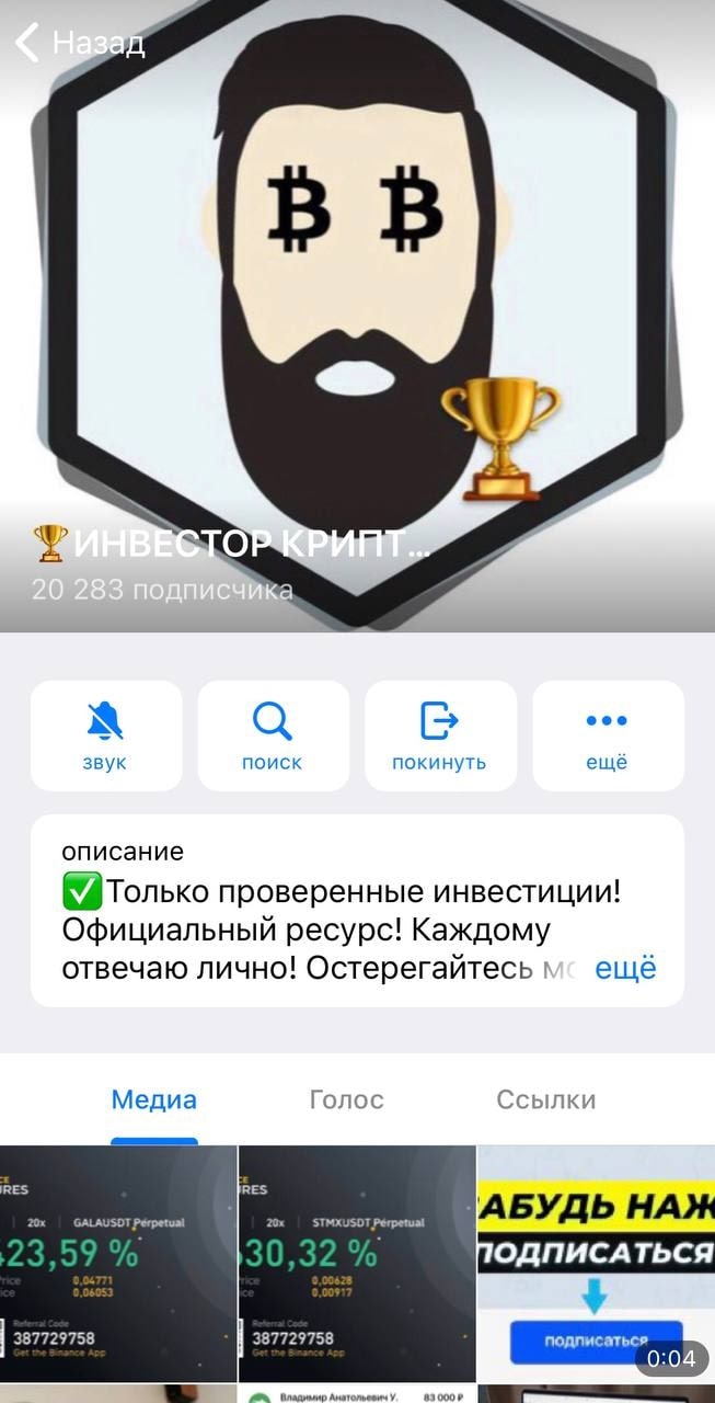 Канал Инвестор Крипты