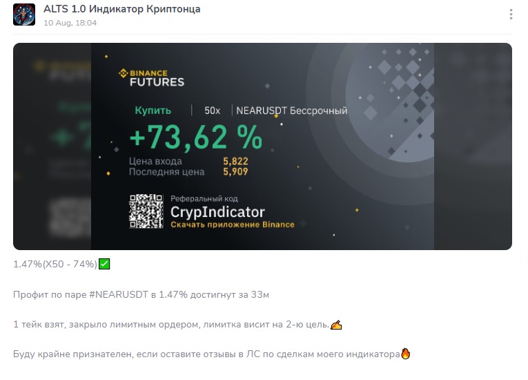 Телеграм-канал Индикатор Криптонца