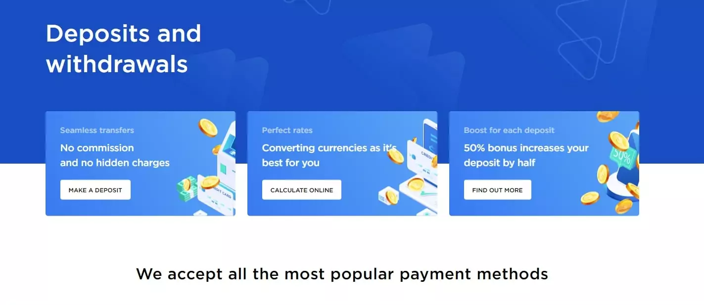 OctaFX депозиты