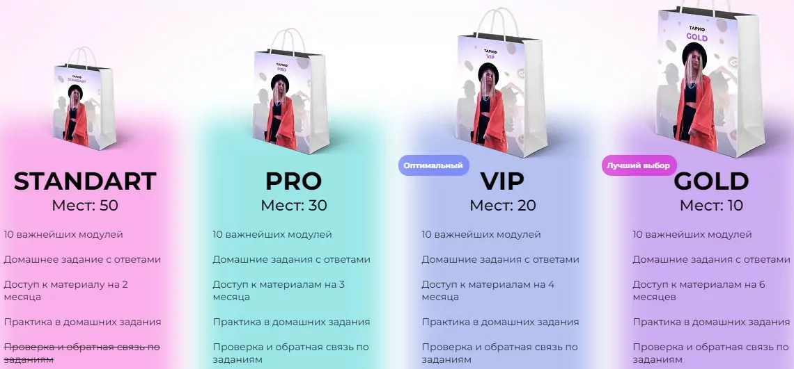 Тарифные планы школы Виты Граб