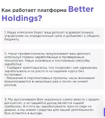 Как работает платформа Better Holdings