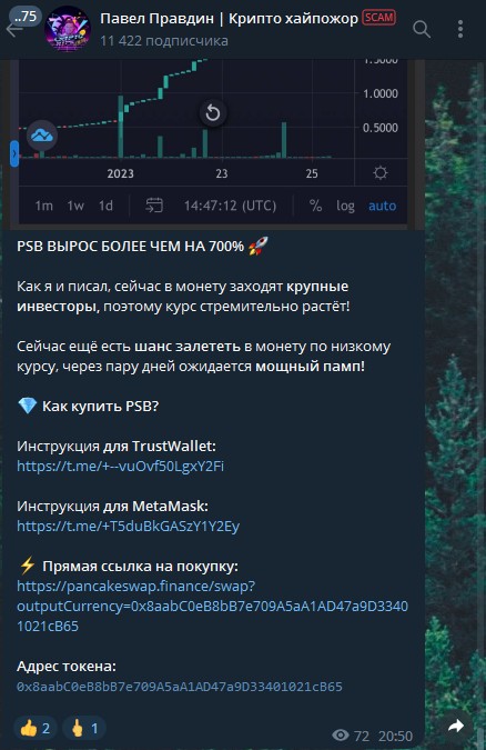 Телеграм канал PSB token обзор токена