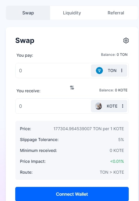 Kotecoin swap