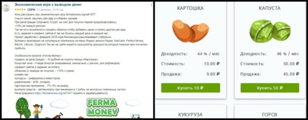 Экономическая игра Ferma Money.cc