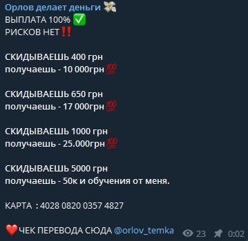 Орлов делает деньги условия проекта