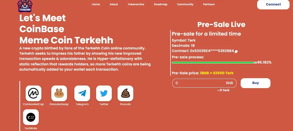 Сайт Terkehh Token