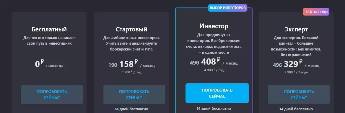 Snowball Income тарифы