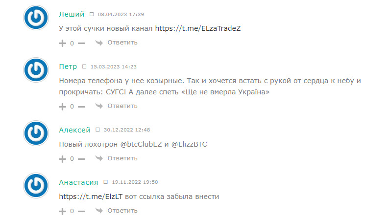 Отзывы о трейдере LizaRTrade