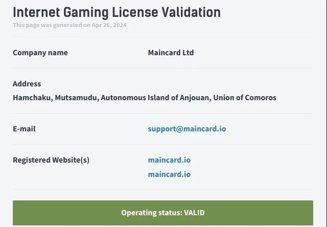 maincard ton maincard ton