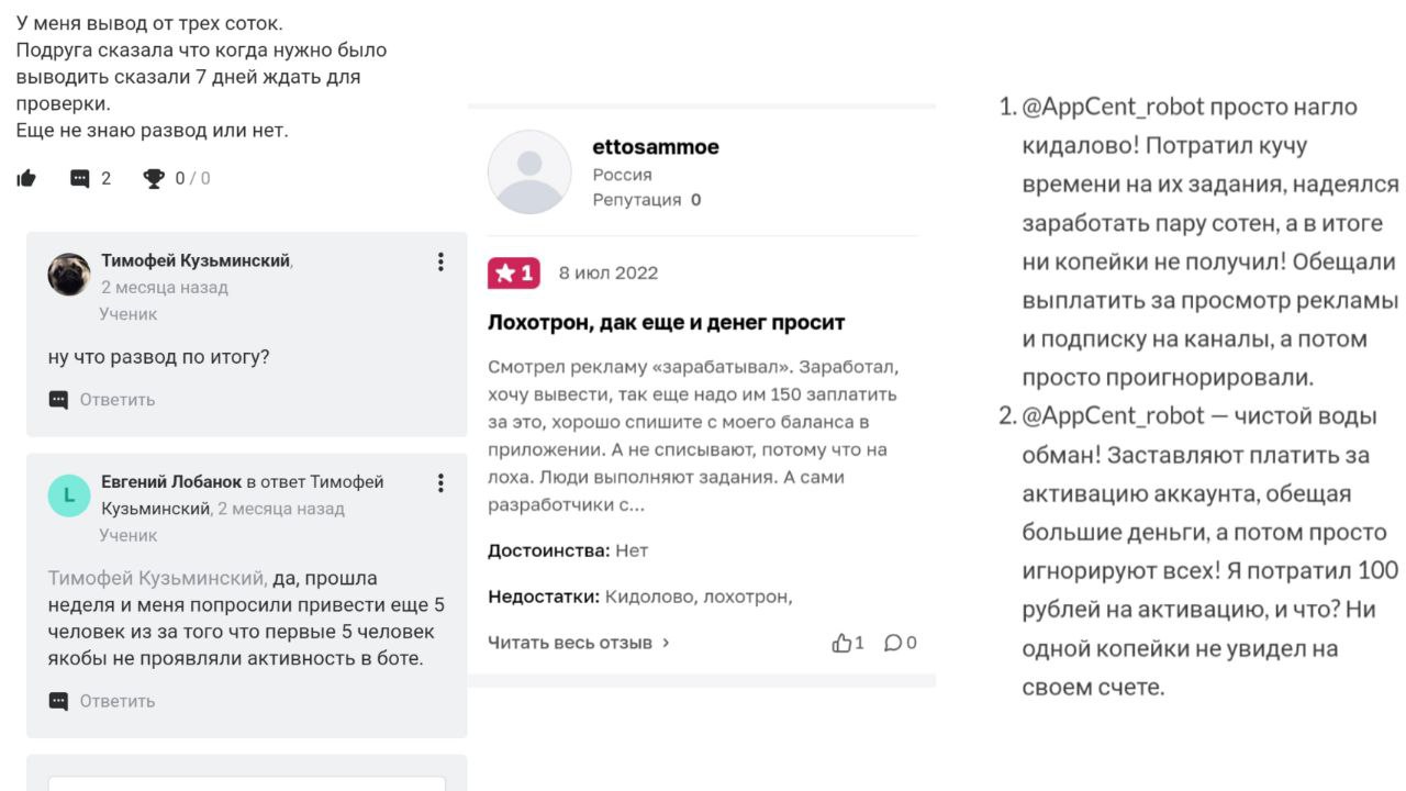 проверка appcent robot телеграмм